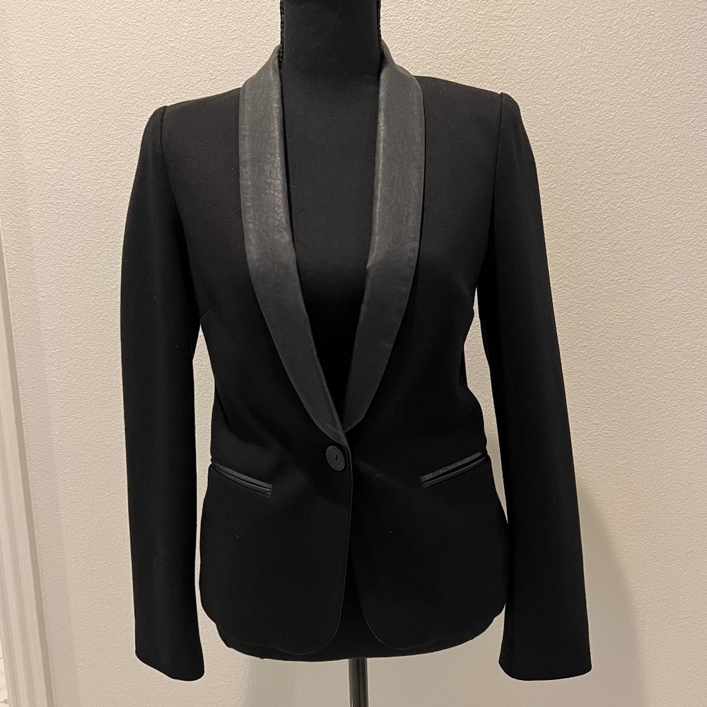 James Jeans Black Tuxedo Blazer, Size: P(XS)